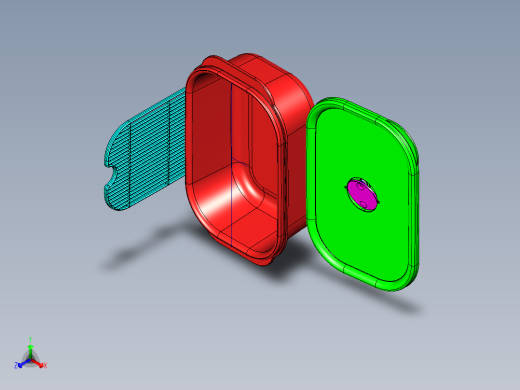 塑料容器 塑料盒子【彩红网3D模型-caired.com】