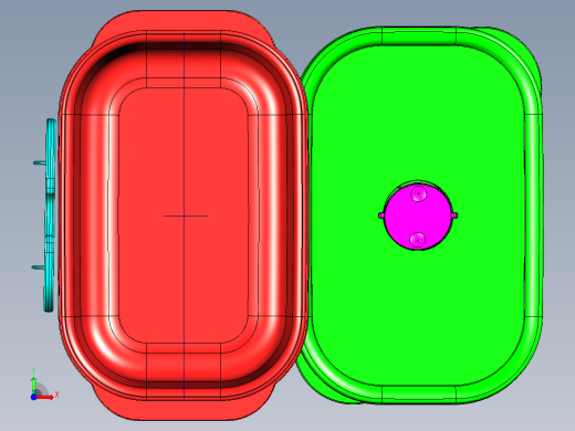 塑料容器 塑料盒子【彩红网3D模型-caired.com】前视缩略图
