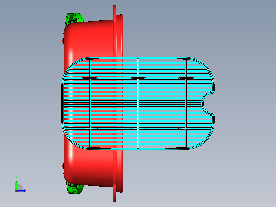 塑料容器 塑料盒子【彩红网3D模型-caired.com】左视图