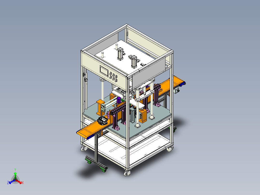 四头超声波焊接机3D图纸 G221 非标自动化机械3D图纸设计