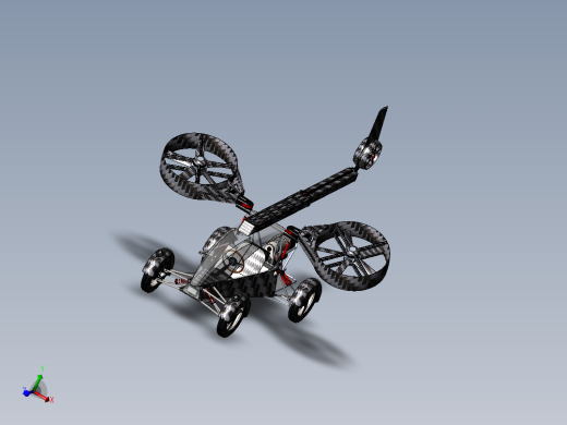 三轴四轮越野飞车