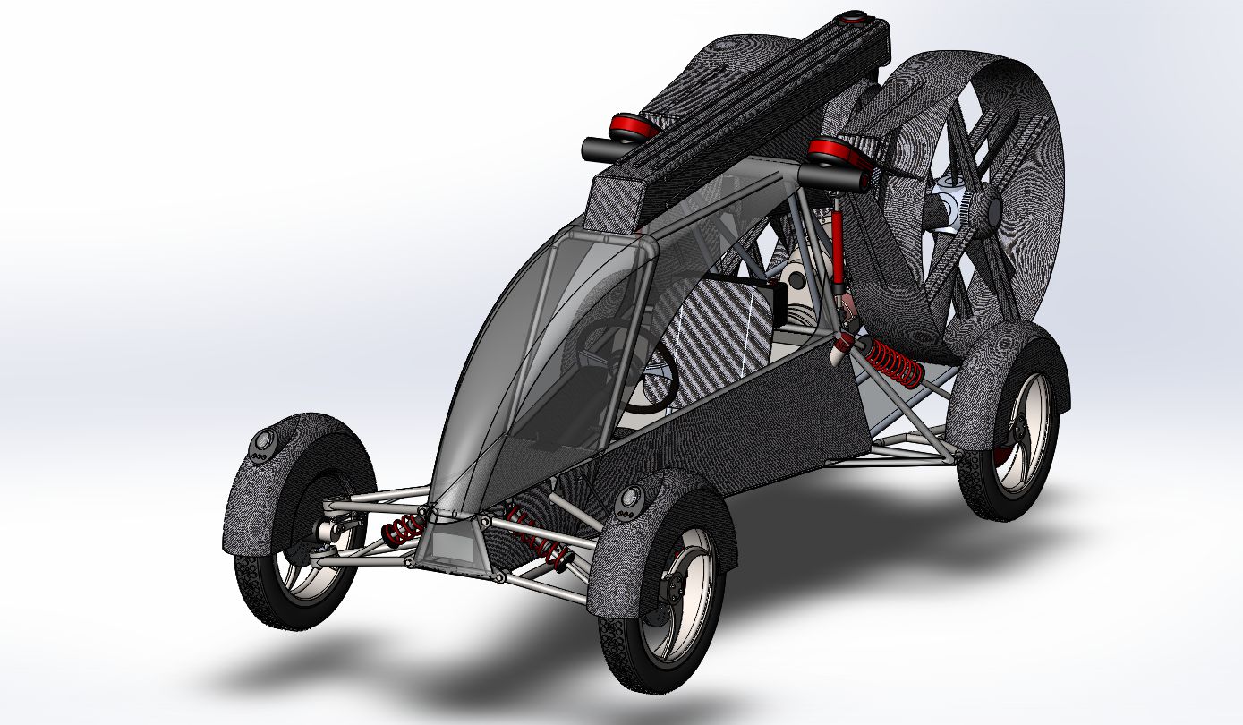 三轴四轮越野飞车