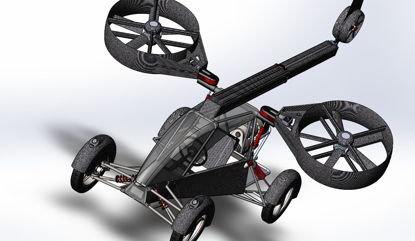 三轴四轮越野飞车