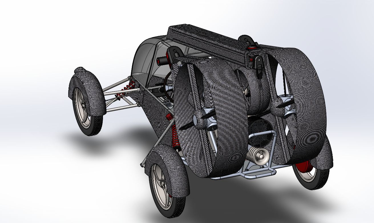 三轴四轮越野飞车