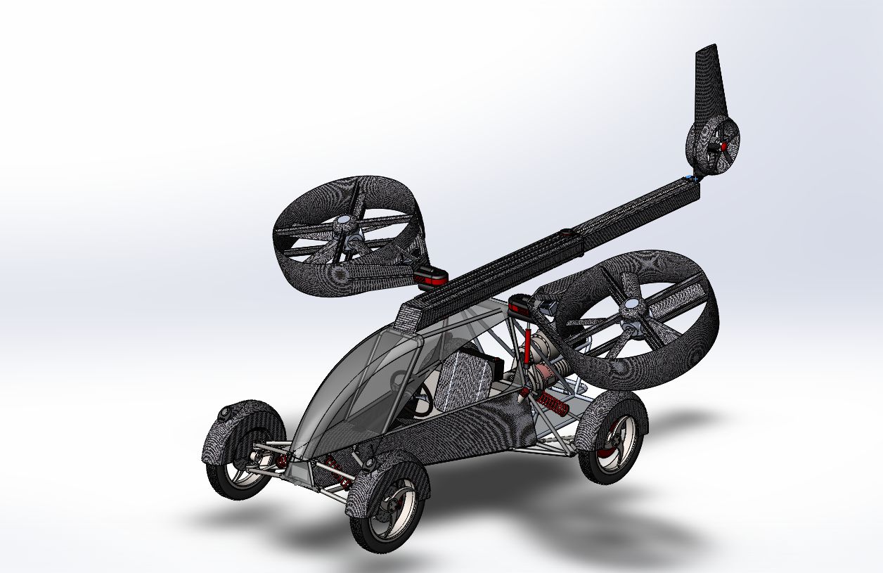 三轴四轮越野飞车