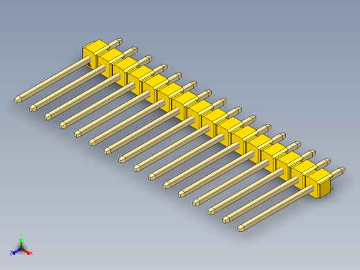 彩色公头100mil（2.54mm）系列-DS1021_yellow_1x16p_100mil_Type5_rev1.0