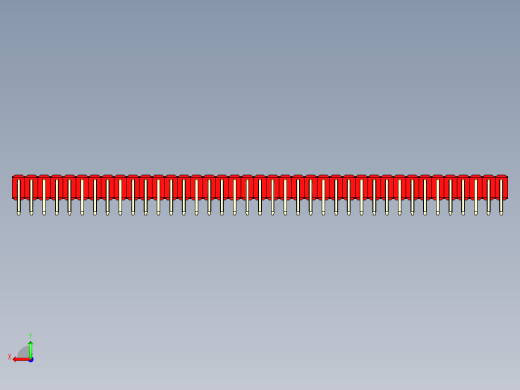 彩色公排针 100mil 2.54mm 系列-DS1022_red_2x39p_100mil_TypeD_rev1.0后视缩略图