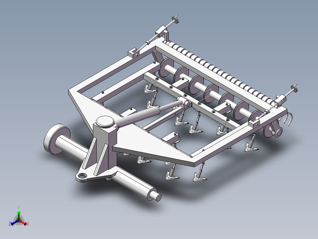 翻土装置正等轴测图