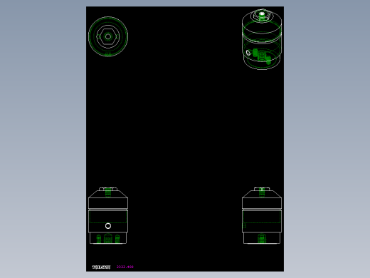 浮動支撐座2322(B)-2D多系列多零件图纸模型