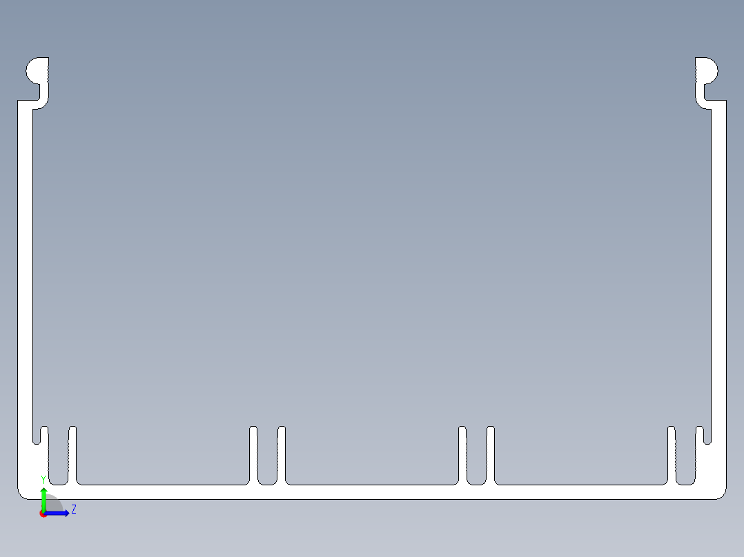 型材-KJN CABLE CONDUIT 80X120 KJN511035.STEP左视图