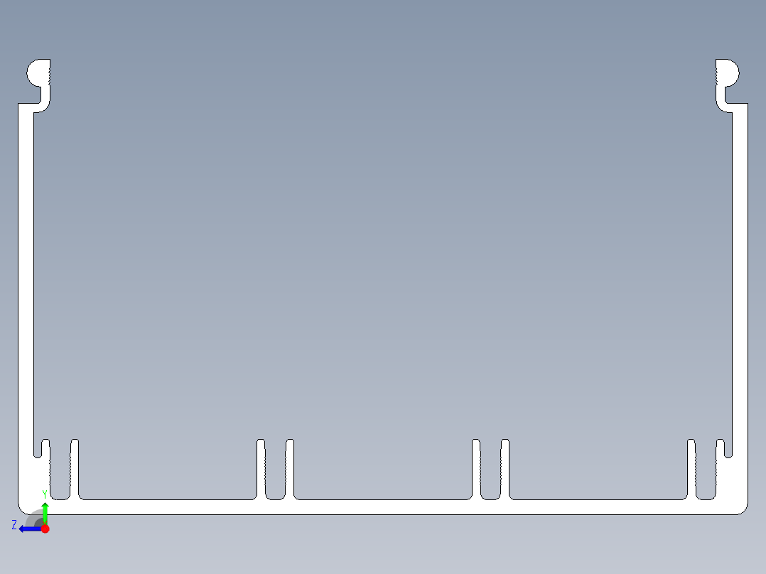 型材-KJN CABLE CONDUIT 80X120 KJN511035.STEP右视图