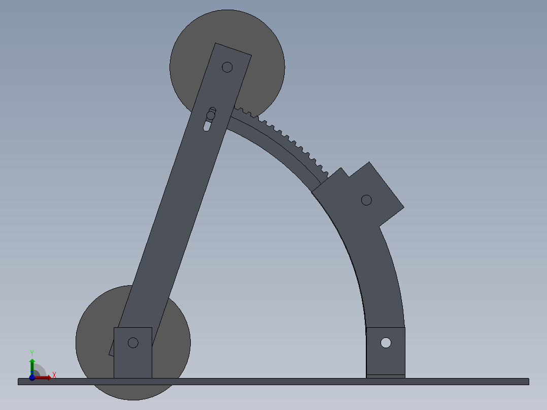 投掷机构前视图