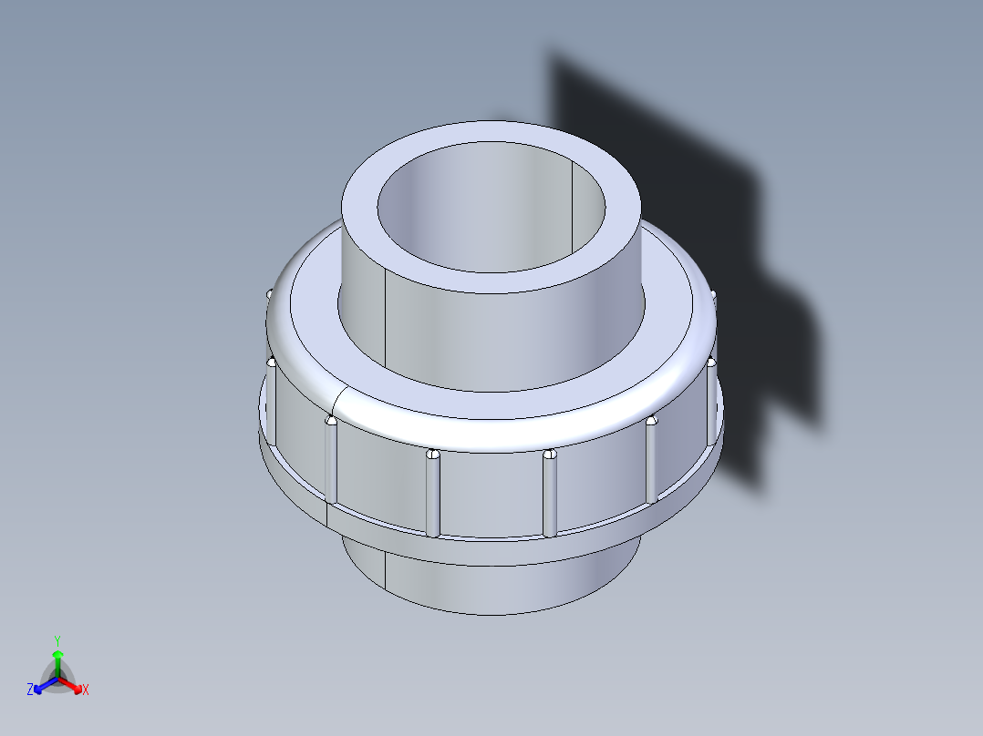 聚氯乙烯配件29-Sch80_Union T375_SxS_857-375-015_1.5in主视图