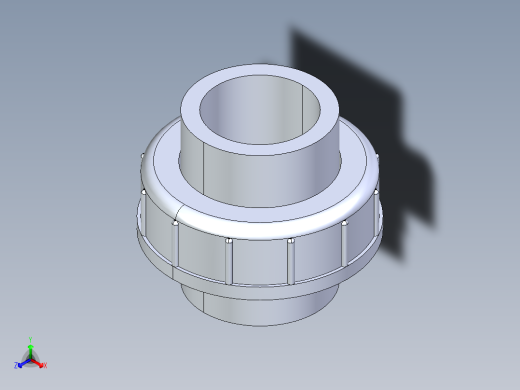 聚氯乙烯配件29-Sch80_Union T375_SxS_857-375-015_1.5in正等轴测缩略图