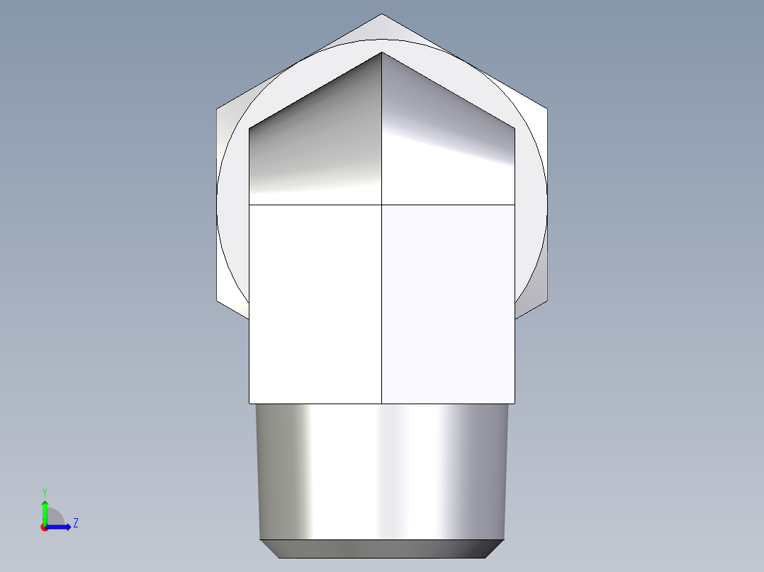 卡套式工业通用硬管接头EO_Male_stud_elbow_WE16SMCF左视图