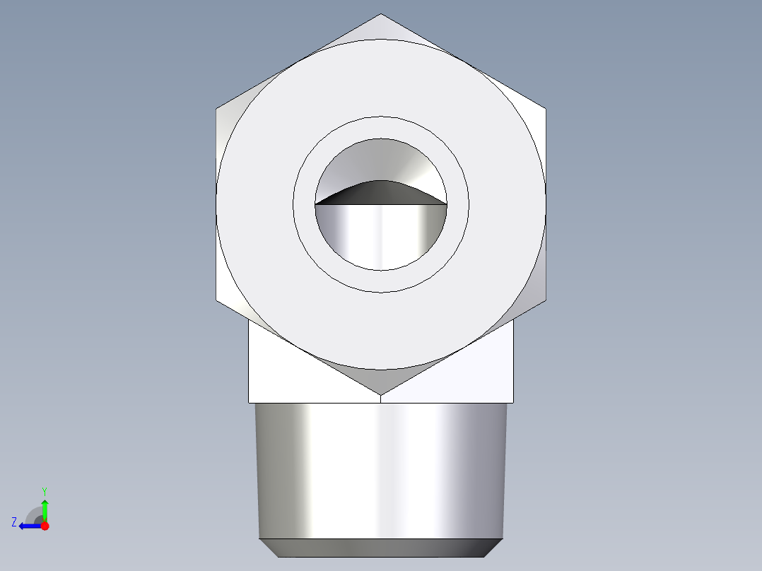 卡套式工业通用硬管接头EO_Male_stud_elbow_WE16SMCF右视图