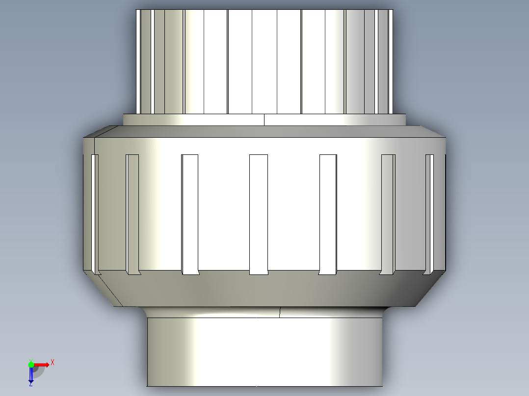 5BIFC 用溶剂焊接插座D和BSP螺纹母端R O型圈橡胶联盟俯视图