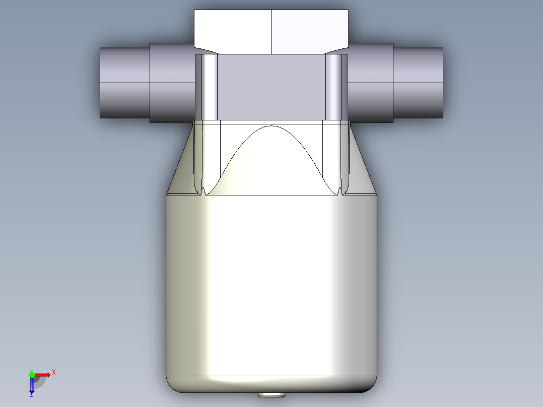 2DKPDVCP NO 气动隔膜阀常开与男性的两端，公制系列PVC-U俯视图