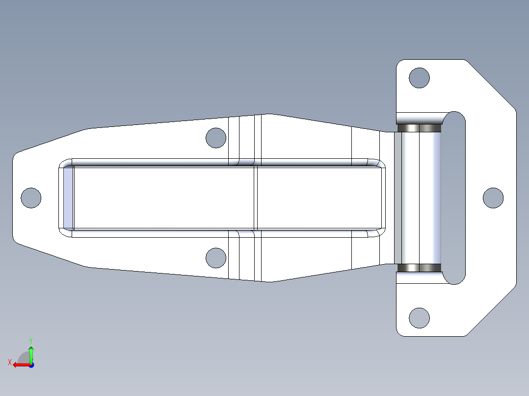 冷藏车铰链后视图