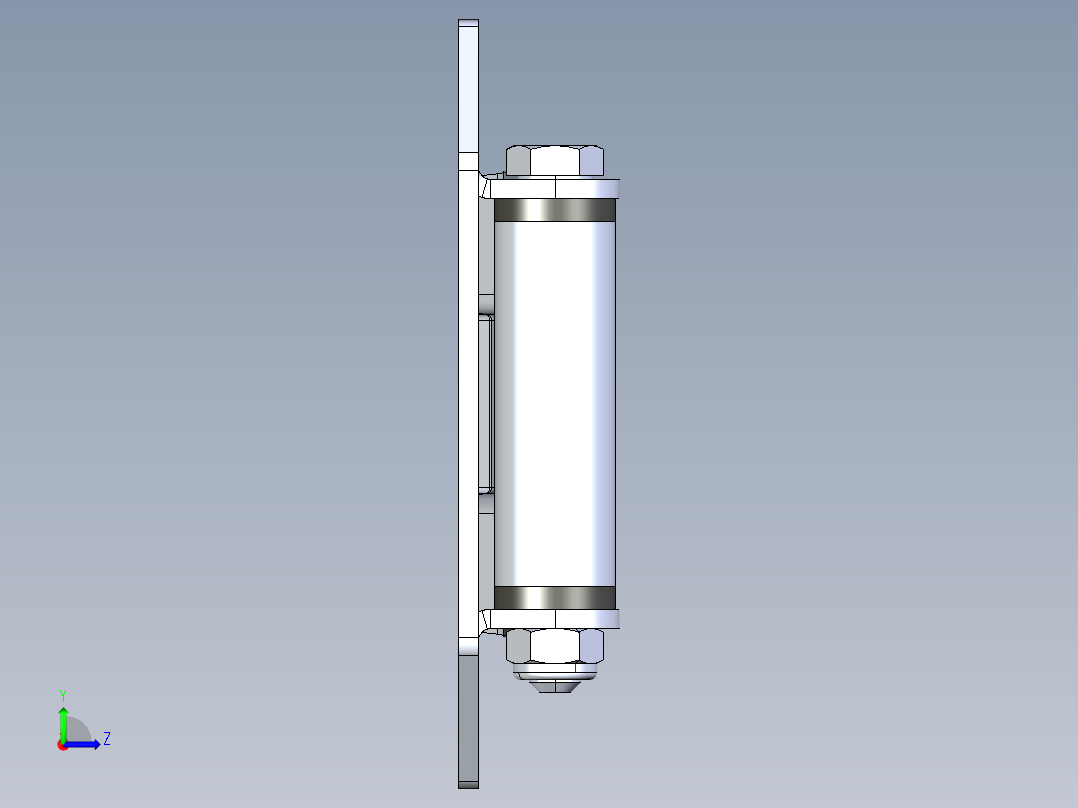 冷藏车铰链左视图