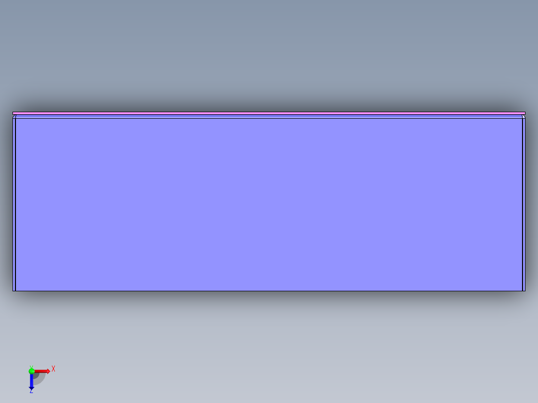 显示屏架俯视图