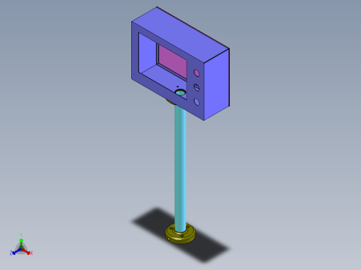 显示屏架正等轴测缩略图