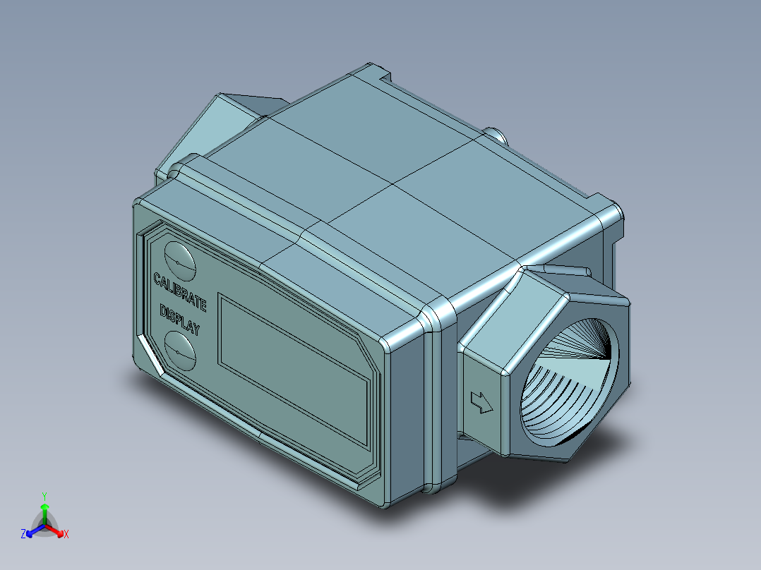 数字流量计外壳模型__741688===18正等轴测图