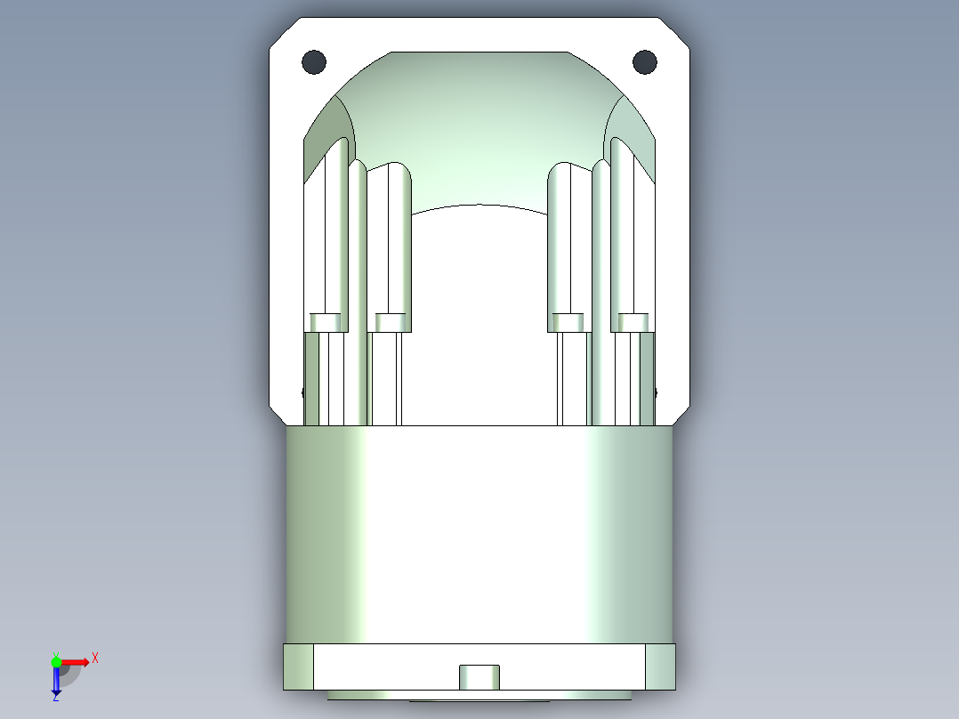 直齿孔ZPLF160-L1 35-114.3-200-M12.stp俯视图