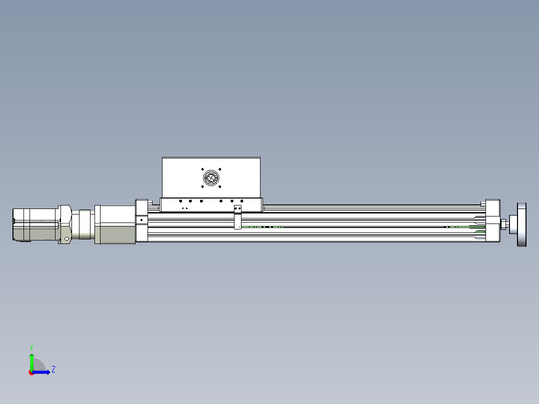 威洛博直线电机模组EB6ZR-L140-S420-RZ575K-Z575K-MS3左视图