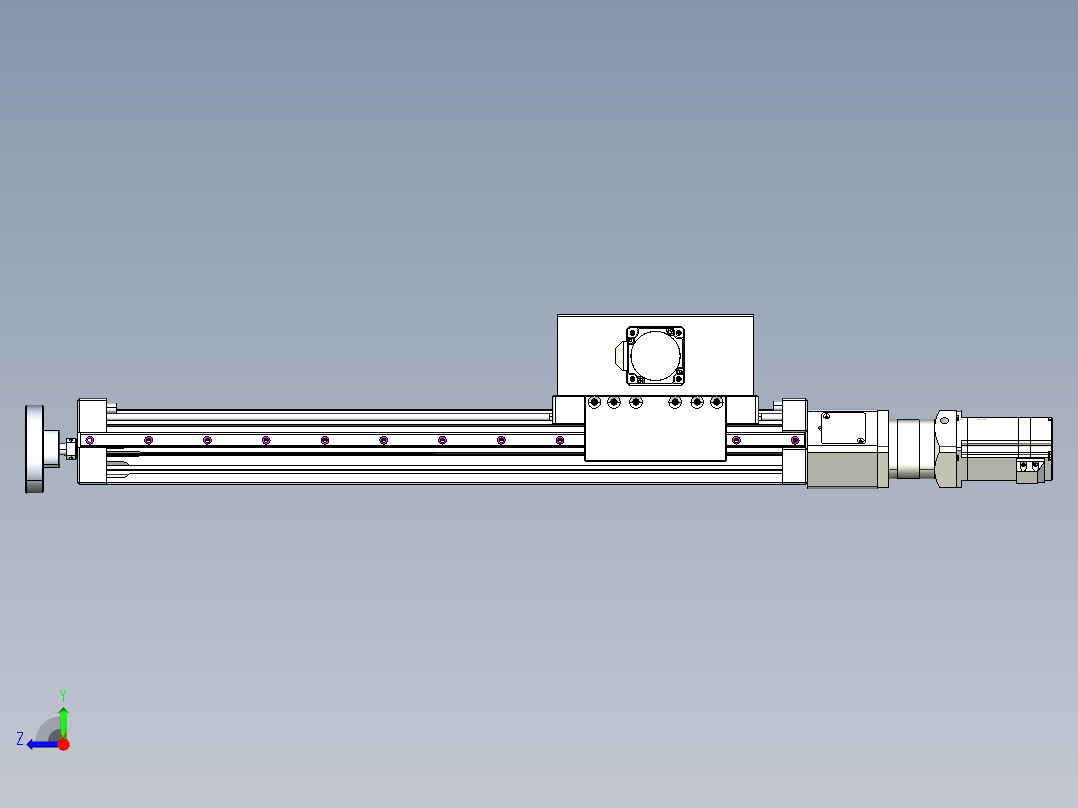 威洛博直线电机模组EB6ZR-L140-S420-RZ575K-Z575K-MS3右视图