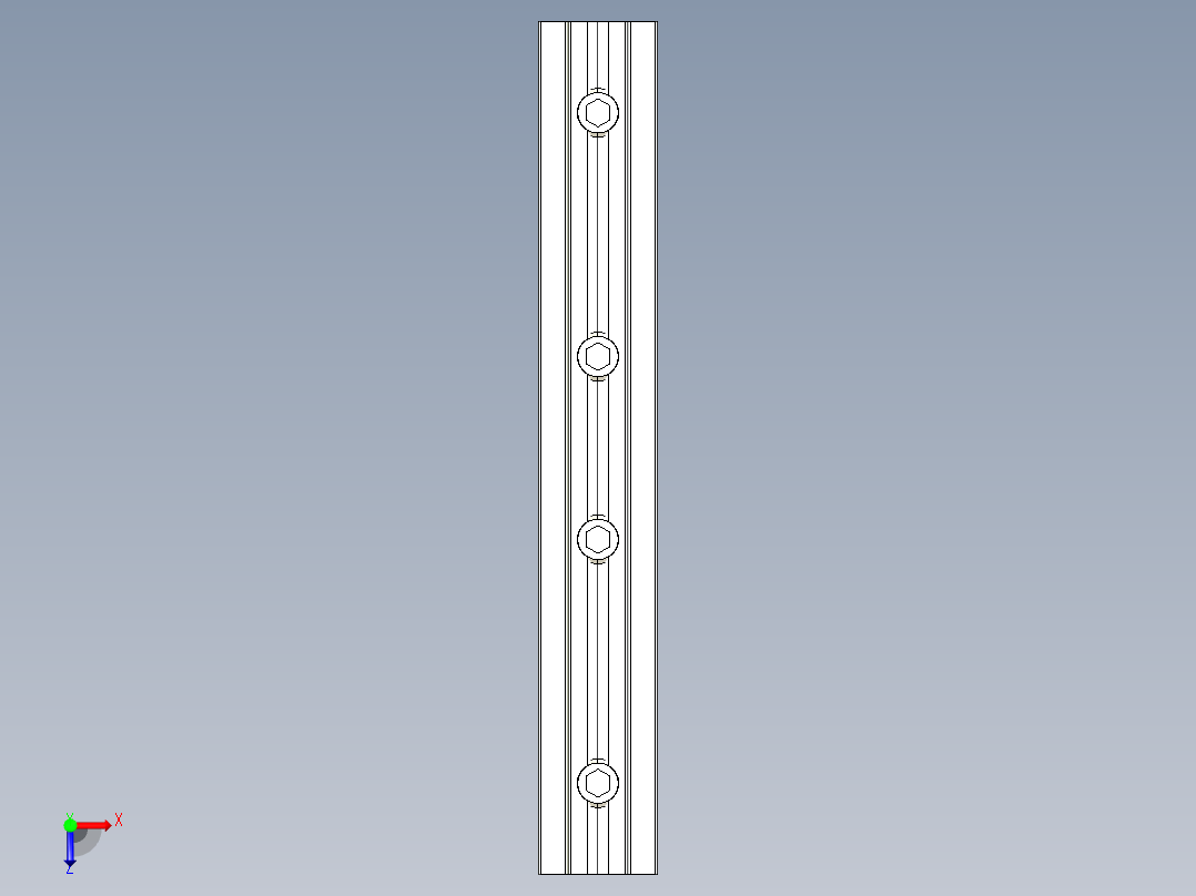 型材-BR 10 SLOT PROFILE CONNECTOR KJN528746俯视图