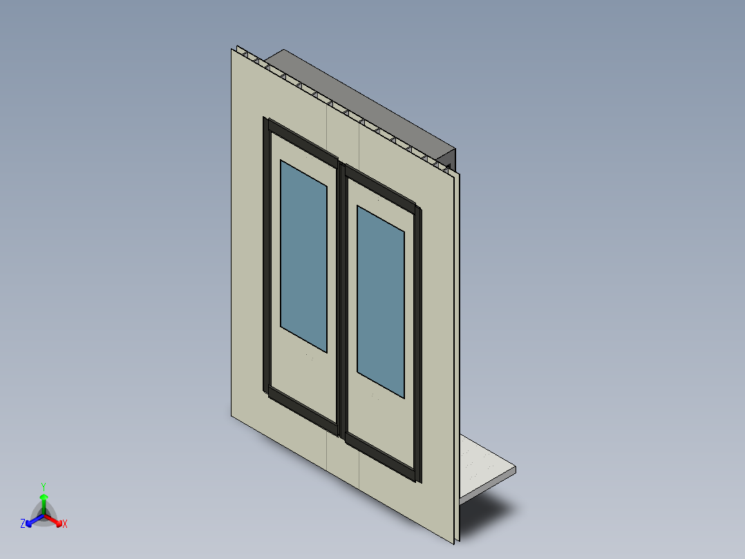 车门(4)正等轴测图
