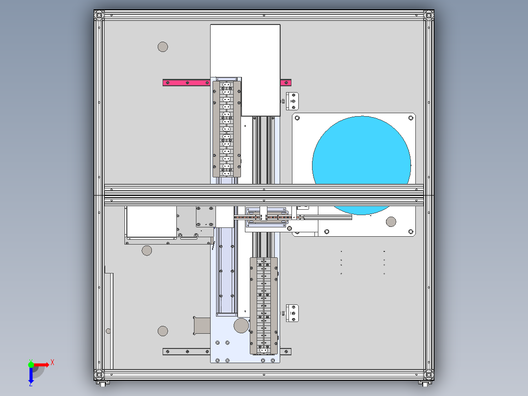 电池片装料机（sw22可编辑+工程图）俯视图