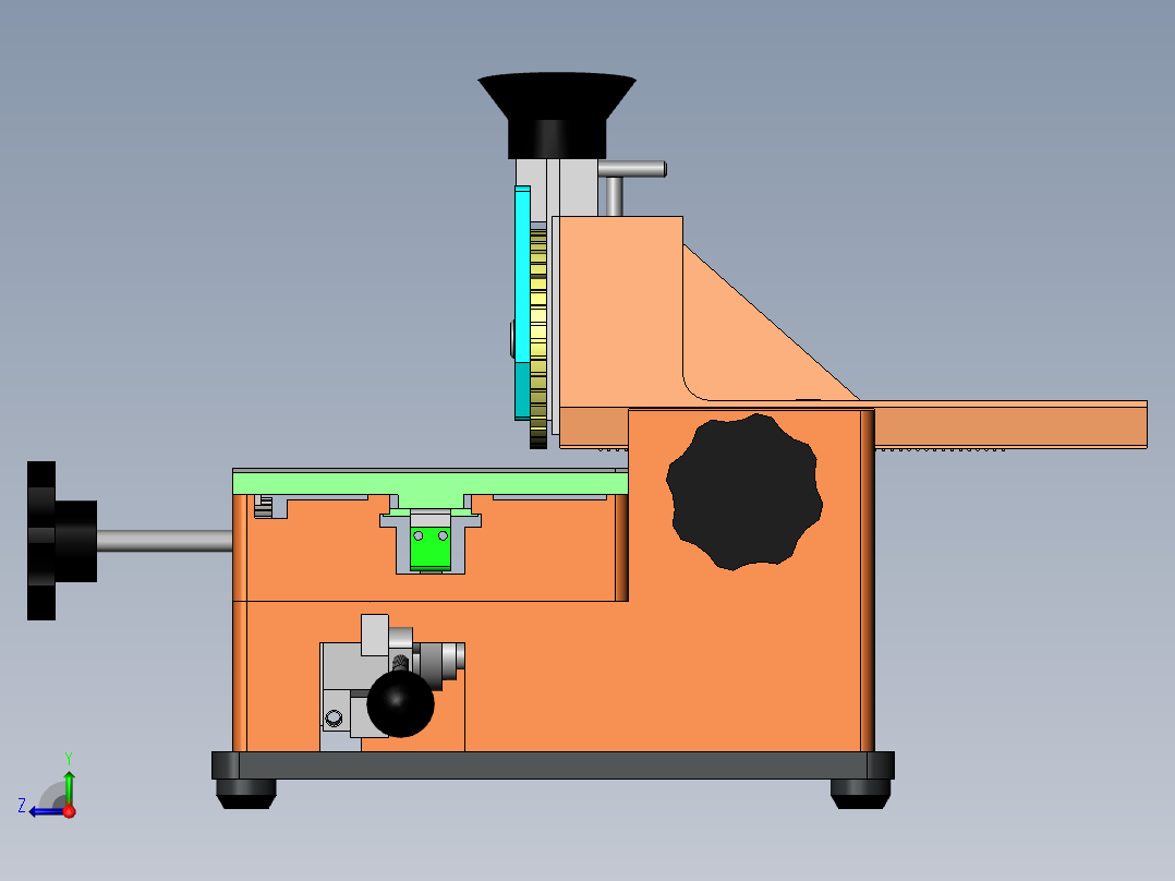 金属铭牌打标机右视图