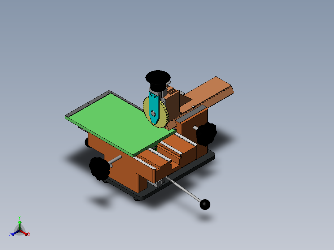 金属铭牌打标机正等轴测图