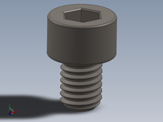 Screw_DIN_912_M6x8F_A2.SLDPRT公制内六角螺钉