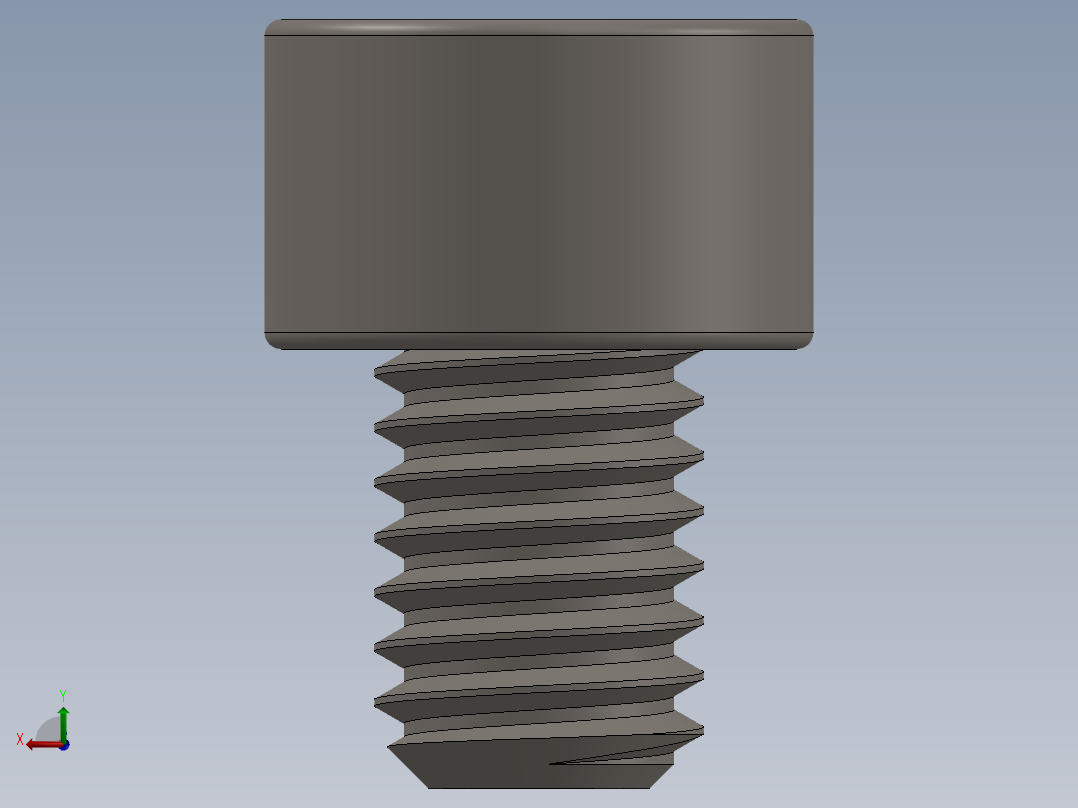 Screw_DIN_912_M6x8F_A2.SLDPRT公制内六角螺钉后视图