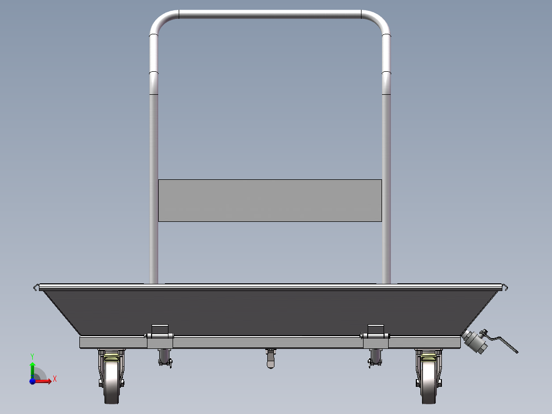 可移动式铁屑车前视图