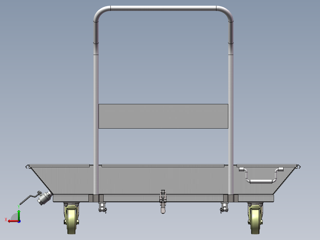 可移动式铁屑车后视图
