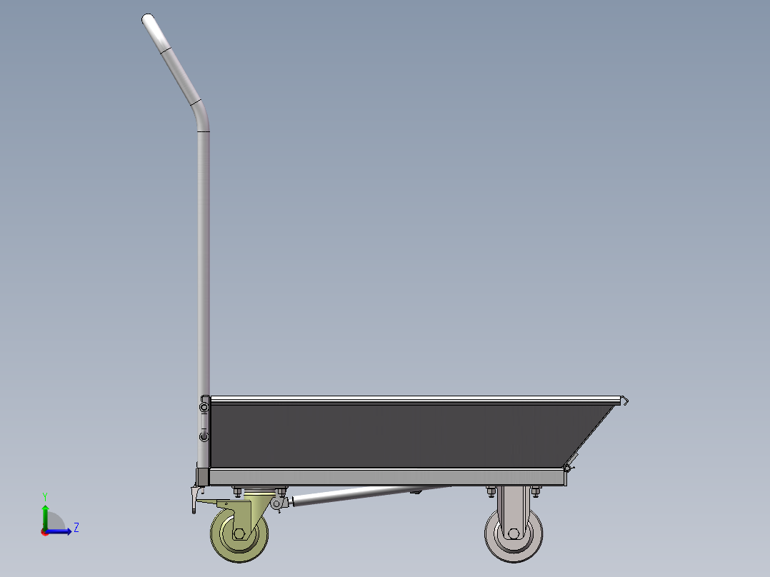 可移动式铁屑车左视图
