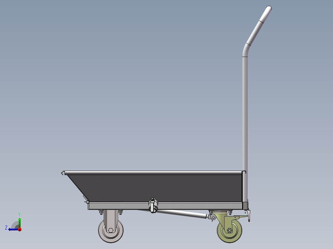 可移动式铁屑车右视图