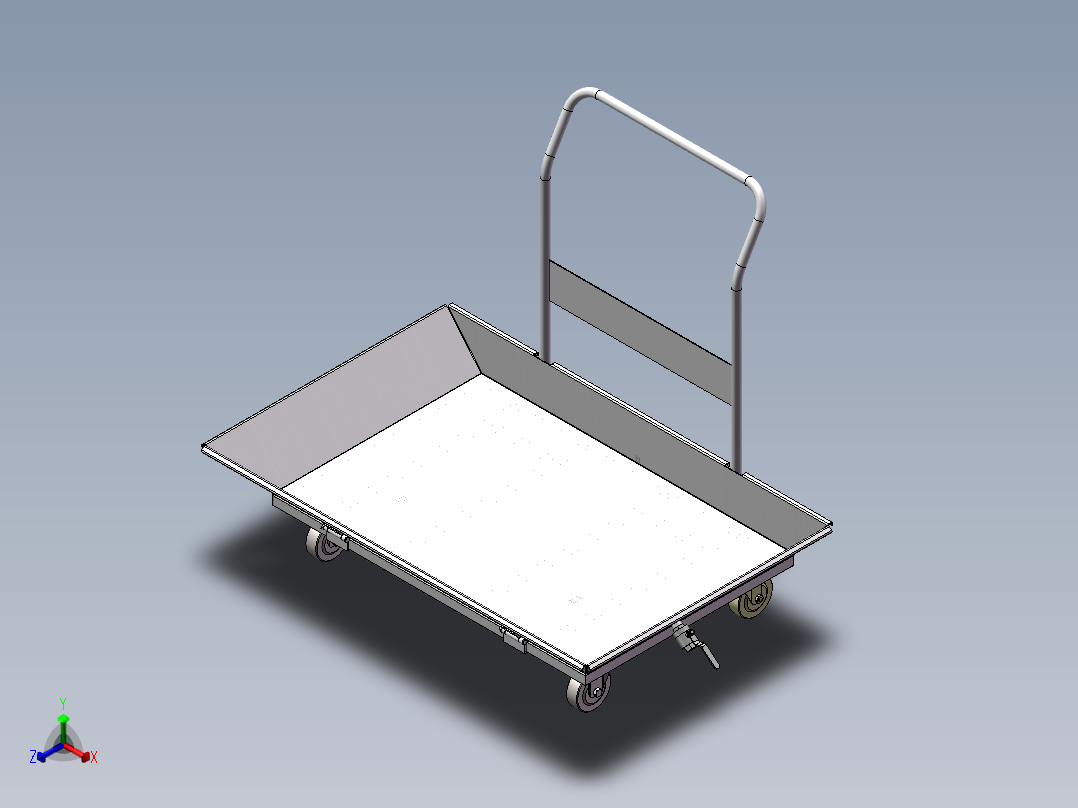 可移动式铁屑车正等轴测图