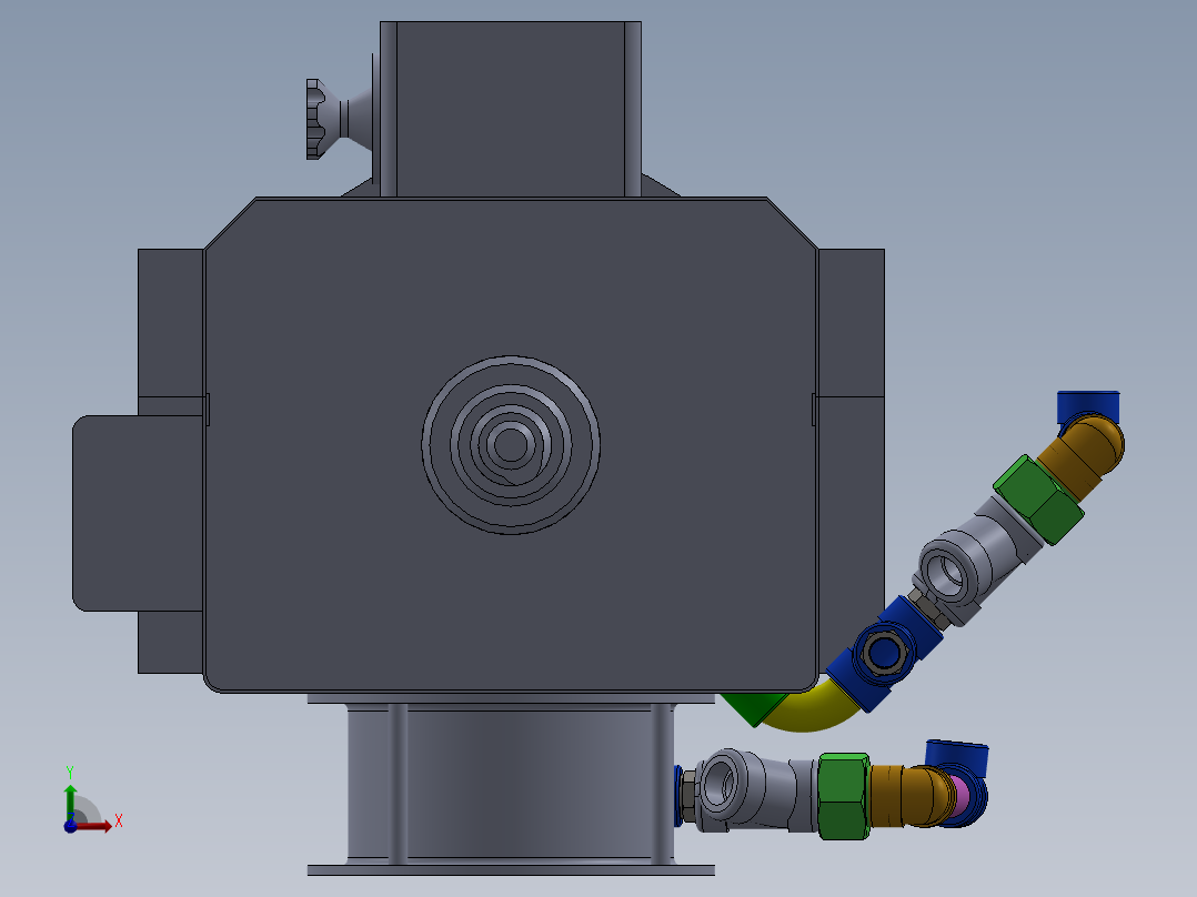 挤出机模型前视图