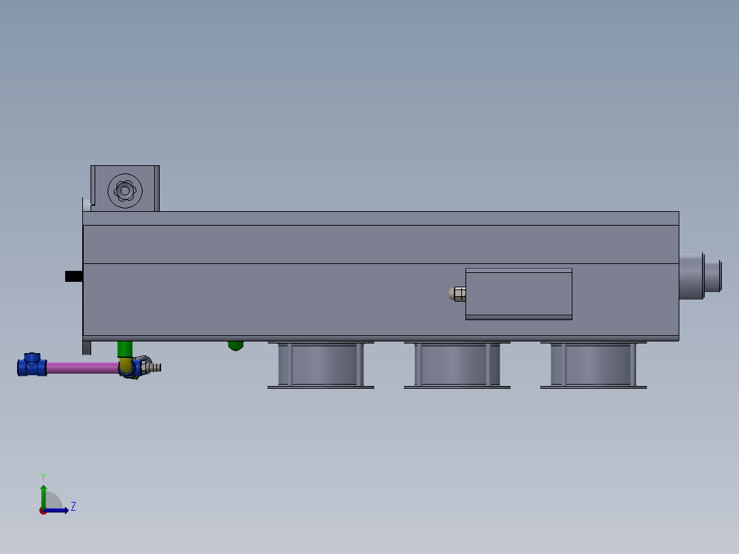 挤出机模型左视图