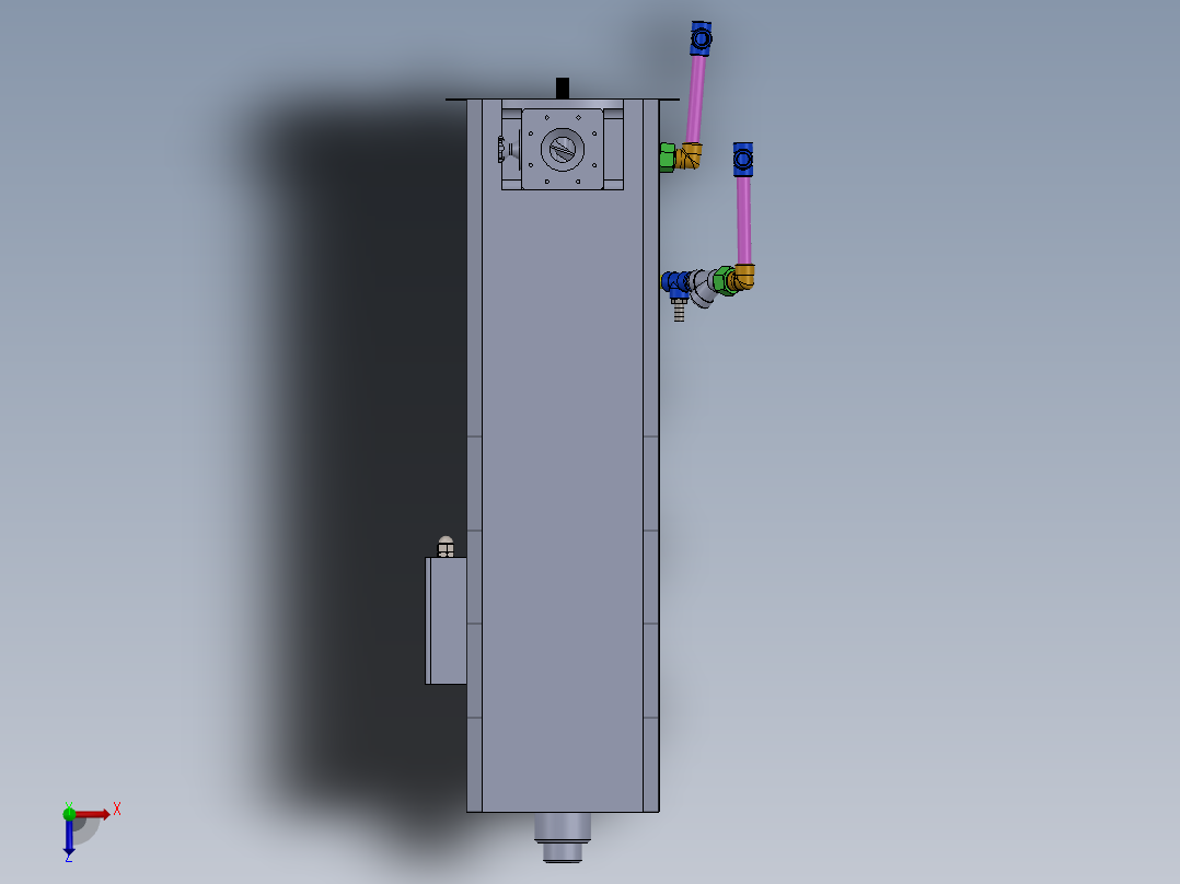 挤出机模型俯视图