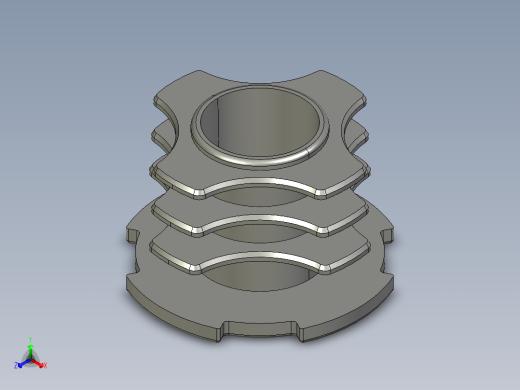 28薄壁线棒端盖正等轴测缩略图