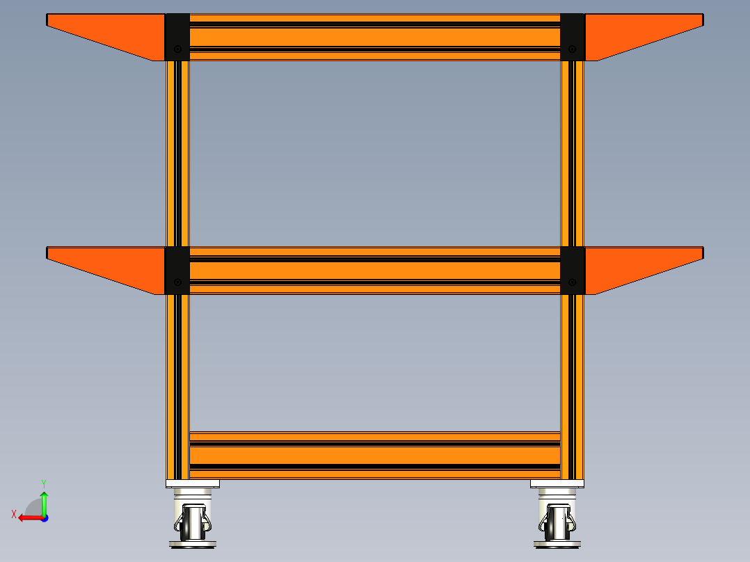双层滚筒线后视图