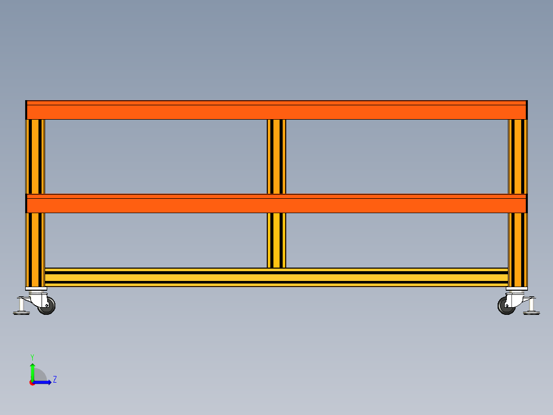 双层滚筒线左视图