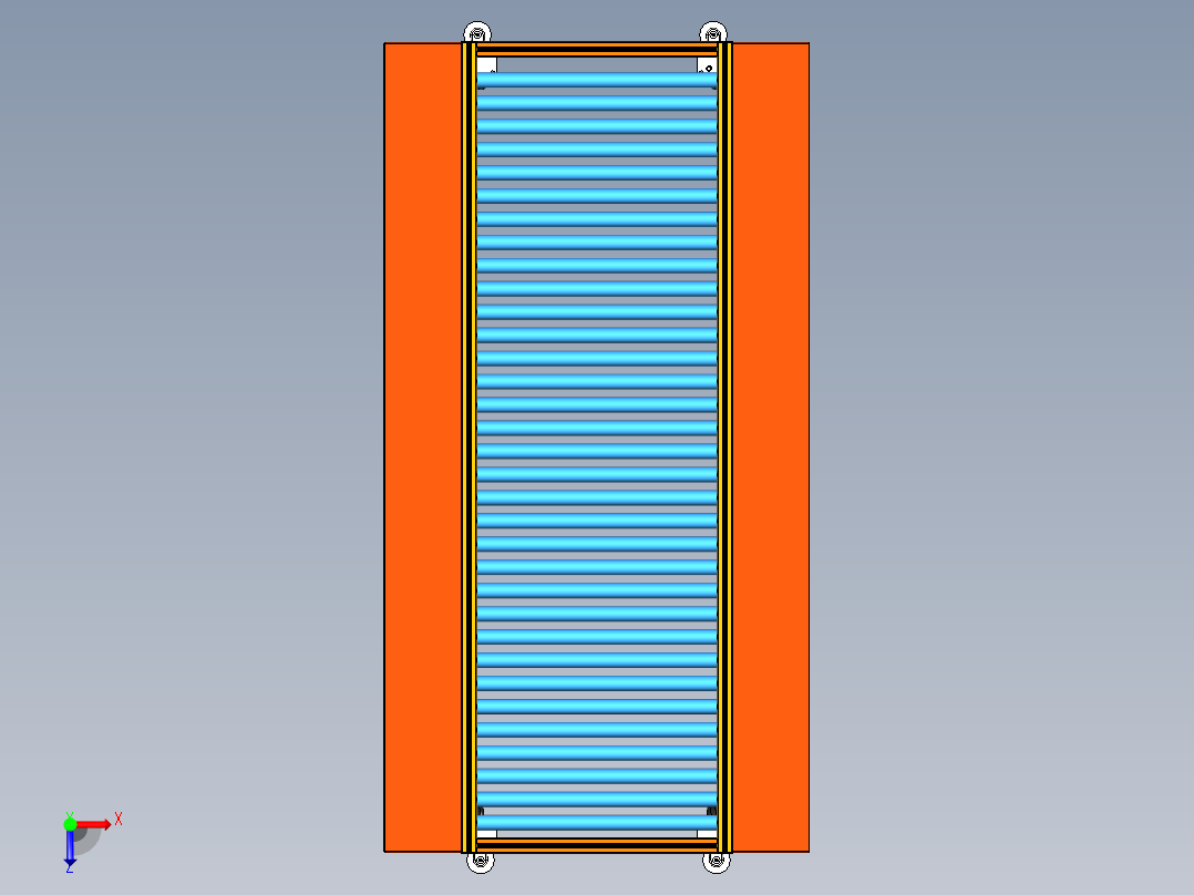 双层滚筒线俯视图