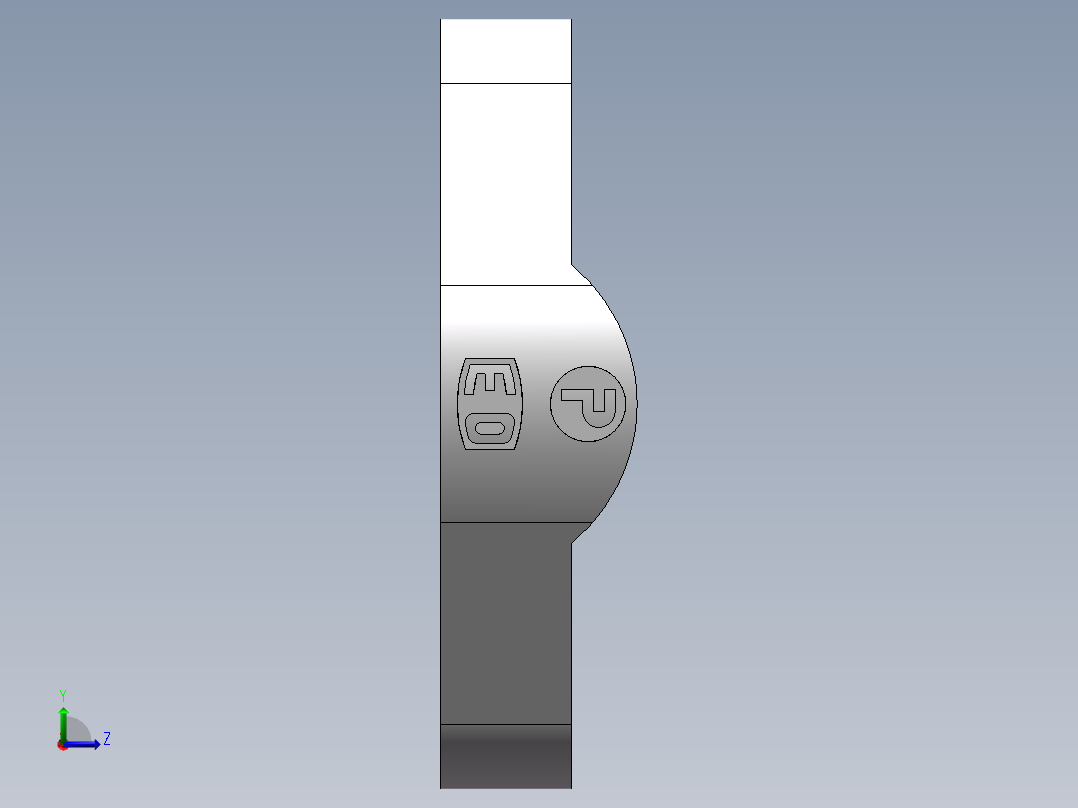 法兰接头、FL-24左视图